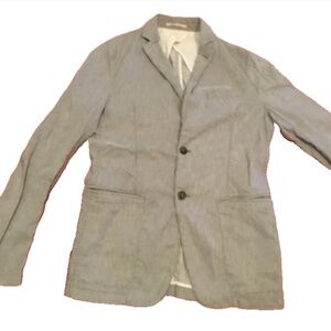 ARMANI Collezioni Gray Linen Unlined Blazer Jacket Size 38 US Spring